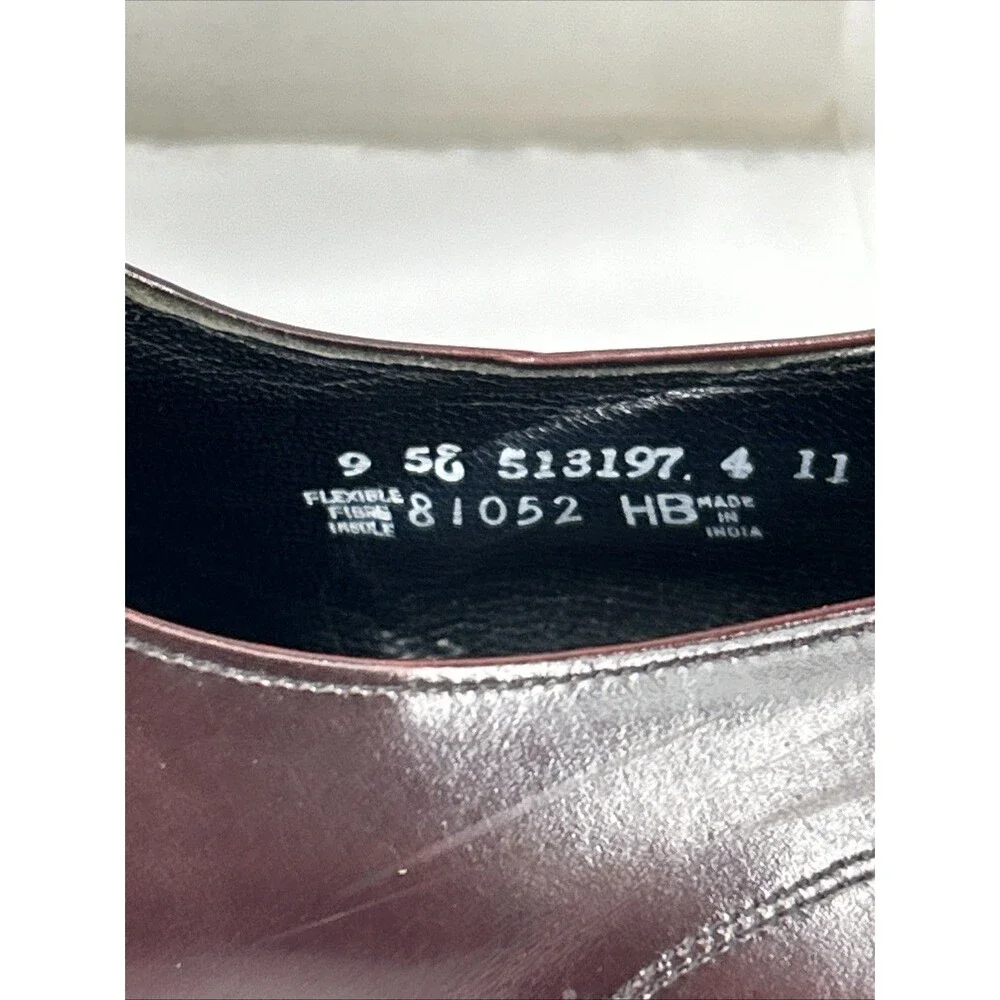 Florsheim 81052 Men’s Oxford Sz 9.5 E Burgundy Leather Dress Shoes Lace Up